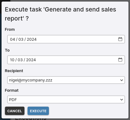 Generate and send sales report